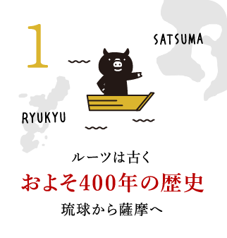 1 ルーツは古く、およそ400年の歴史 琉球から薩摩へ